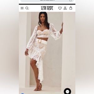 12th Tribe Cecilia Midi Skirt NWT